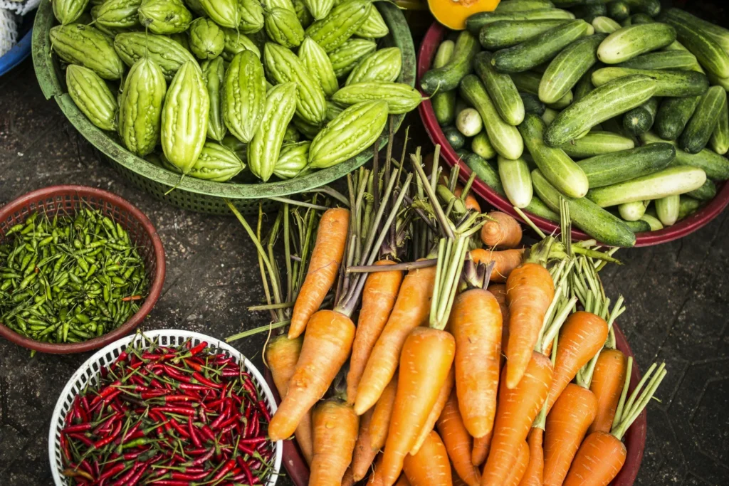 Different kinds of vegetables
